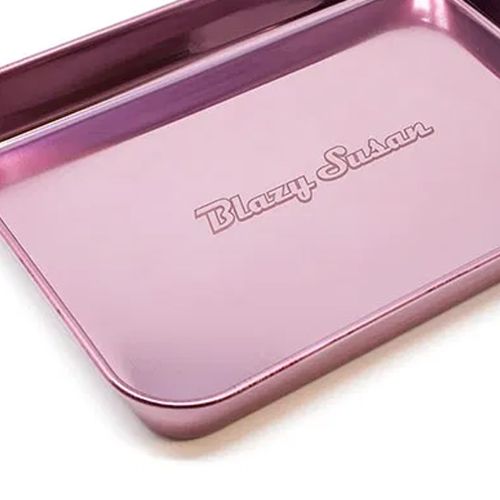 Purple Stainless Steel Rolling Tray by Blazy Susan