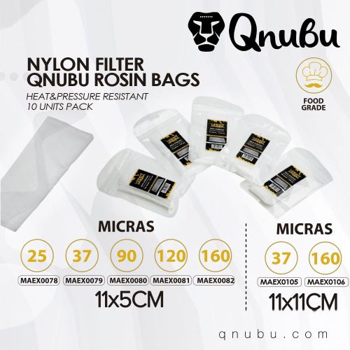 Rosin Press Bag 11x11cm Pack 10 Units by Qnubu