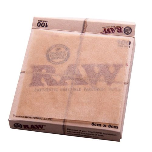 RAW Unrefined Parchment Paper 3x3 - 100 Per Box