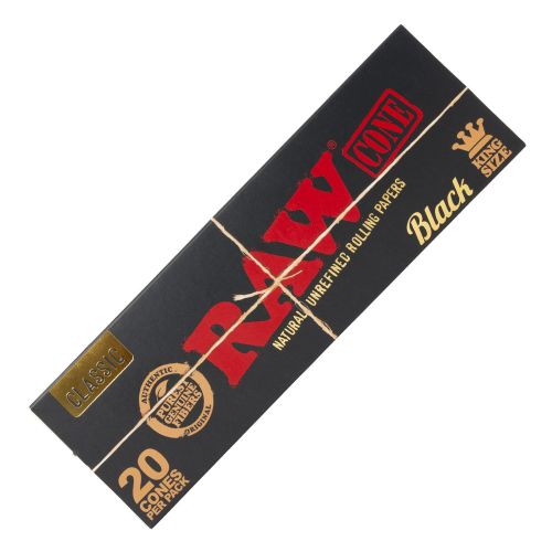 RAW Black KingSize Pre-Rolled Cones Box