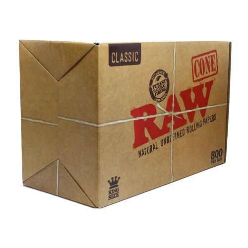 RAW Classic Natural Unrefined King Size Cones x800