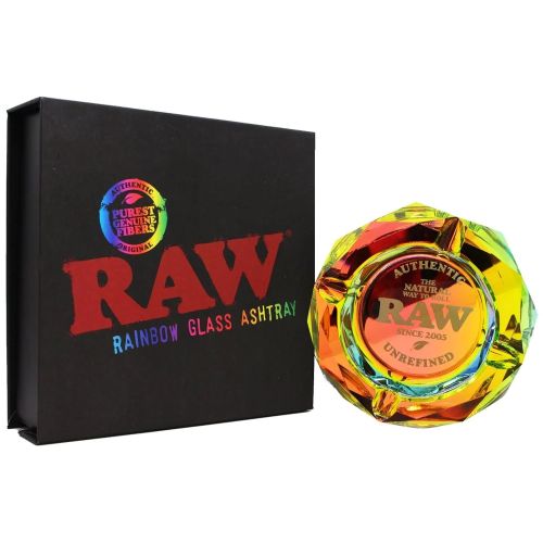 RAW Rainbow Glass Ashtray 