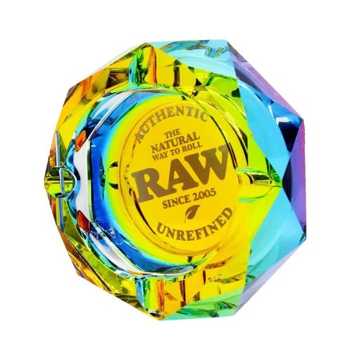 RAW Rainbow Glass Ashtray 