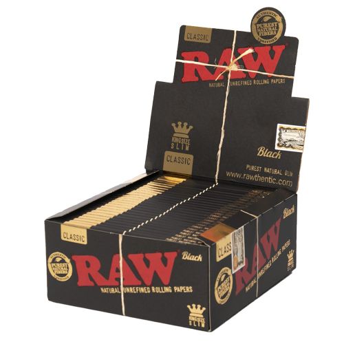 RAW Black Classic King Size Slims - Rolling Papers