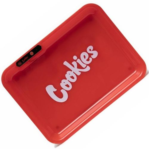 Glow Tray x Cookies (Red) LED Rolling Tray by Glow Tray