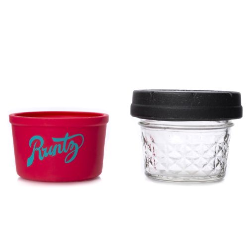 Red & Teal 4oz Runtz Mason Stash Jar by RE:STASH