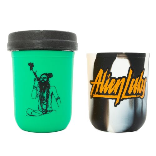 Pure Sativa x Re:Stash Sadhu 8oz Mason Stash Jar in Green