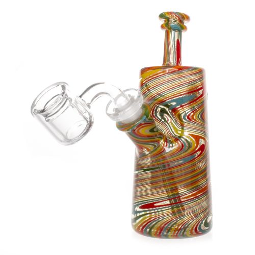 Rewag Spiral Clear Bottle Dab Rig By Nish Glass