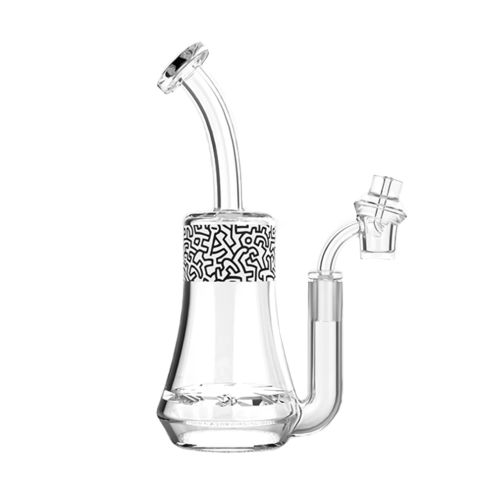 Black & White Glass Concentrate Rig by Keith Haring