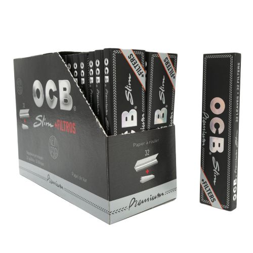 OCB Premium King-Size Slim Rolling Papers + Tips