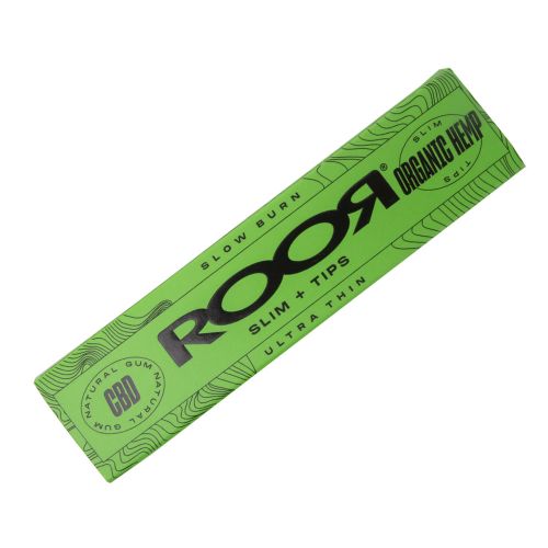 Roor CBD Gum Organic Hemp King Size Rolling Papers + Tips