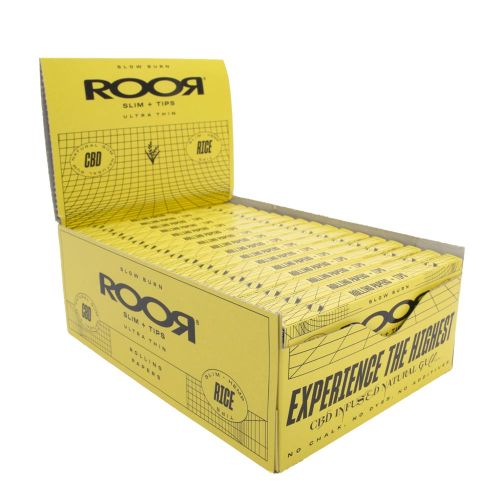 Roor CBD Rice Hemp Rolling Papers + Tips