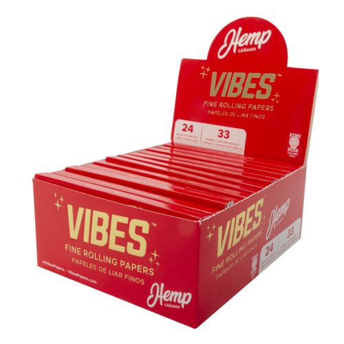 Vibes Hemp Rolling Papers King Size with Tips 