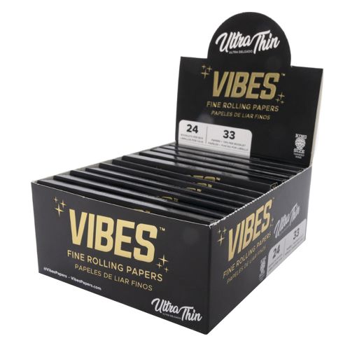 Vibes Ultra Thin Rolling Papers King Size with Tips 