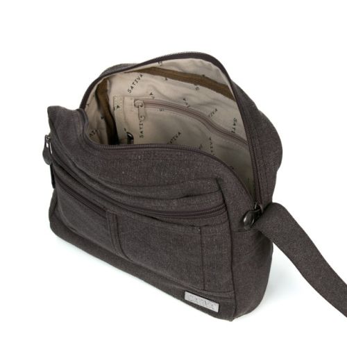 Hemp Medium Smart Shoulder Bag by Sativa Bags