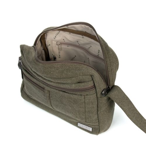 Hemp Medium Smart Shoulder Bag by Sativa Bags