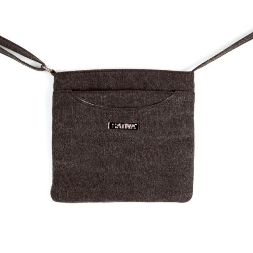 Hemp Flat Petite Shoulder Bag by Sativa Bags