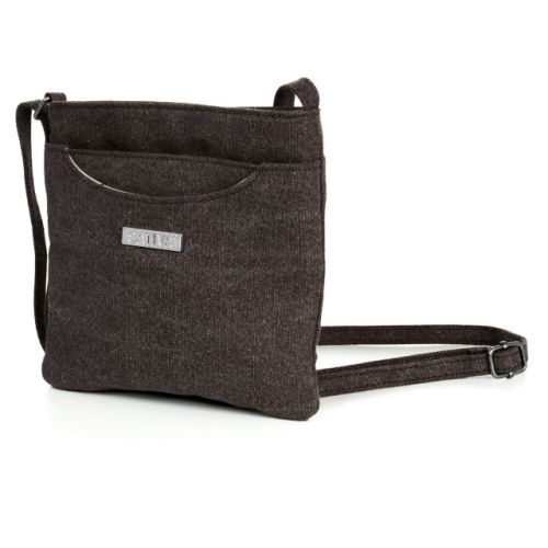 Hemp Flat Petite Shoulder Bag by Sativa Bags