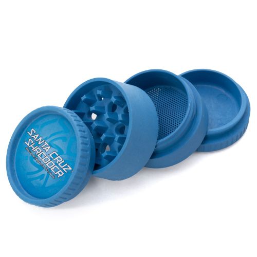 Blue 4-Piece Hemp Grinder by Santa Cruz Shredder