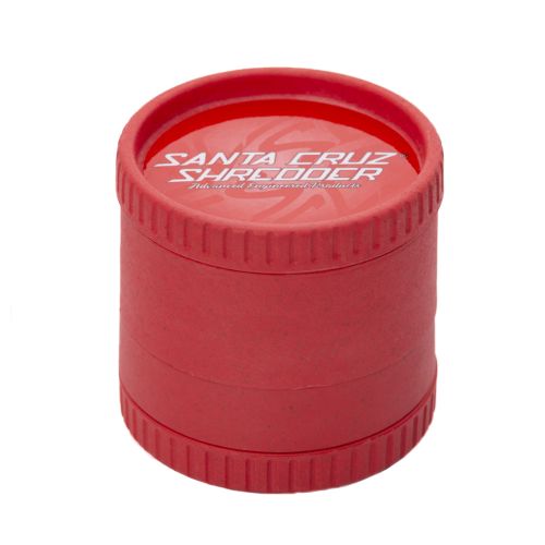 Red 4-Piece Hemp Grinder by Santa Cruz Shredder