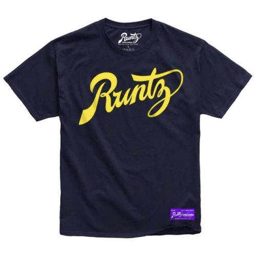 Script T-Shirt By Runtz - Navy