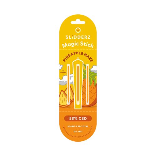 Pineapple Haze CBD Magic Sticks Slidderz Joint Core 100mg x 3