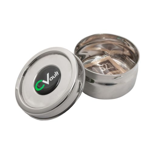 CVault Twist - Stainless Steel Holder With Boveda Humidity Pack - Small