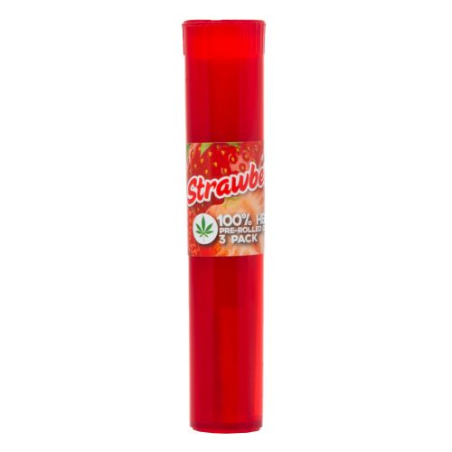 Strawberry Flavoured Pre-Rolled Cones By Tasty Puffs 