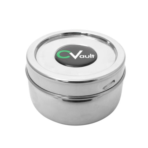 CVault Twist - Stainless Steel Holder With Boveda Humidity Pack - Small