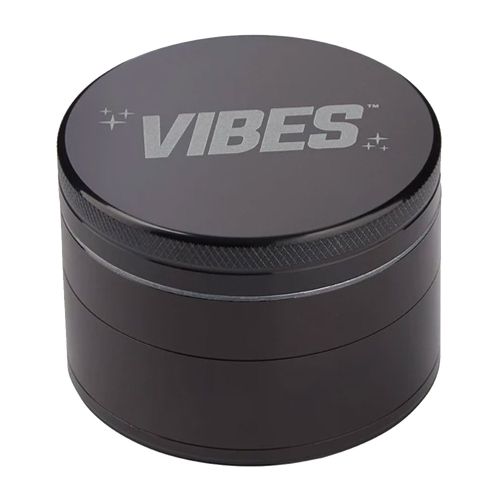 Black Aluminium 4 Piece Herb Grinder by Vibes x Aerospace