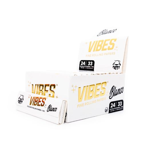 Vibes Fatty Rolling Papers with Tips Blanco