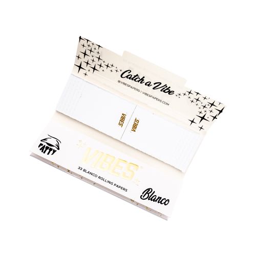 Vibes Fatty Rolling Papers with Tips Blanco