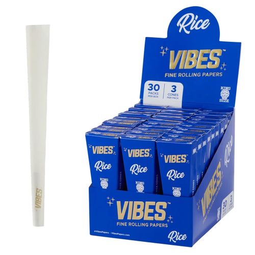 Vibes Cones Coffin Pack King Size Rice (Blue)