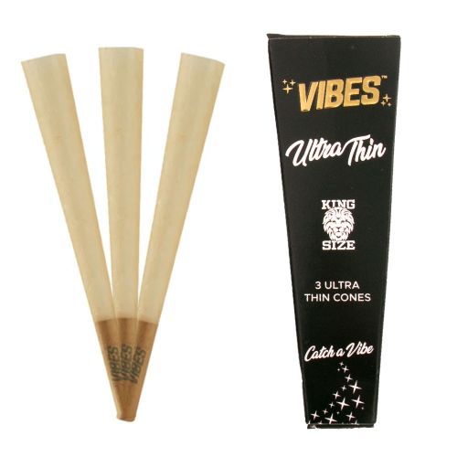 Vibes Cones Coffin Pack King Size Ultra Thin (Black)