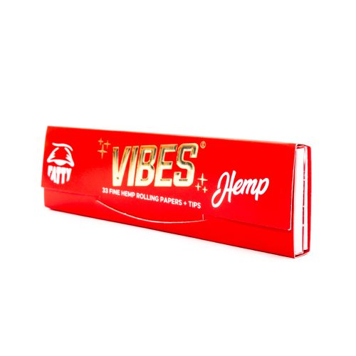 Vibes Fatty Rolling Papers with Tips in Hemp