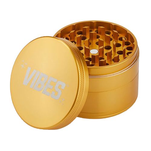 Gold Aluminium 4 Piece Herb Grinder by Vibes x Aerospace
