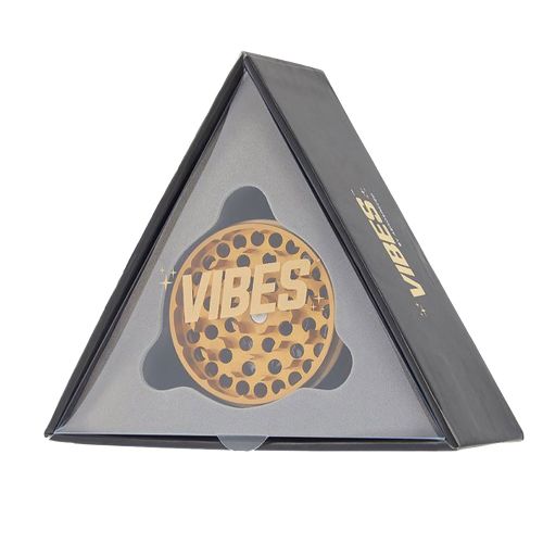 Gold Aluminium 4 Piece Herb Grinder by Vibes x Aerospace