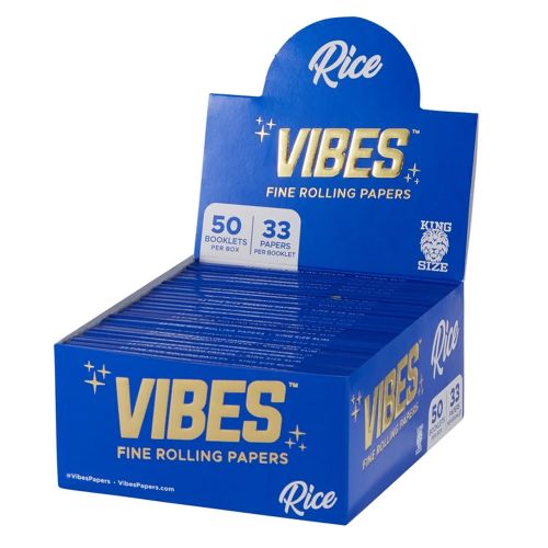 Vibes Rolling Papers King Size Slim Rice (Blue)