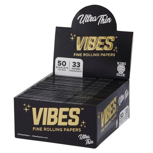 Vibes Rolling Papers King Size Slim Ultra Thin (Black)