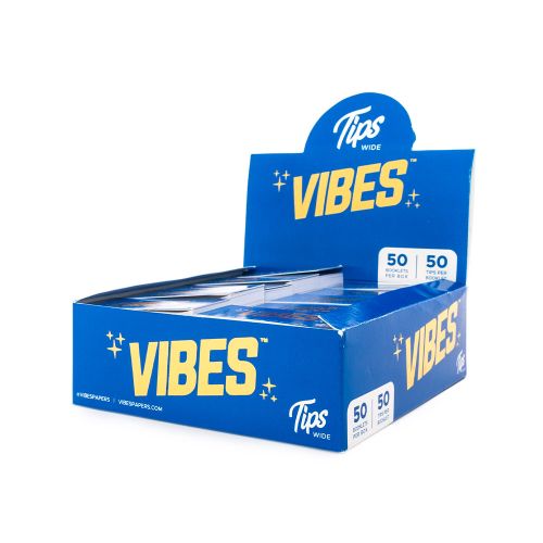 Perforated White Rolling Tips Vibes - Blue Pack