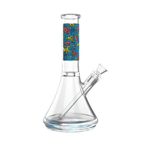 Blue Glass Water Pipe by Keith Haring