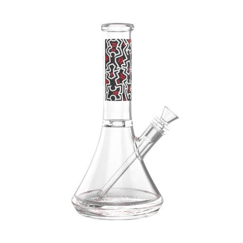 Multi Colour Glass Water Pipe by Keith Haring