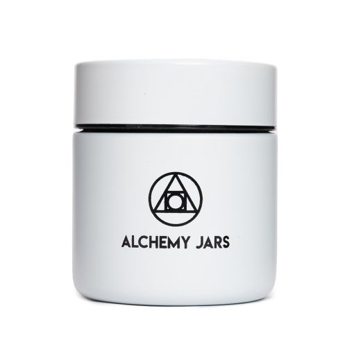 White Vacuum Insulated 50ml Concentrate Jar by Alchemy Jars 