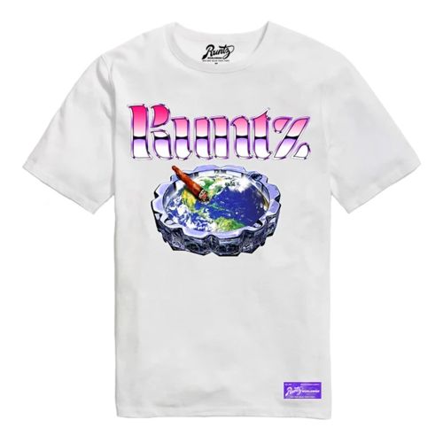 Globe Tray T-Shirt By Runtz - White