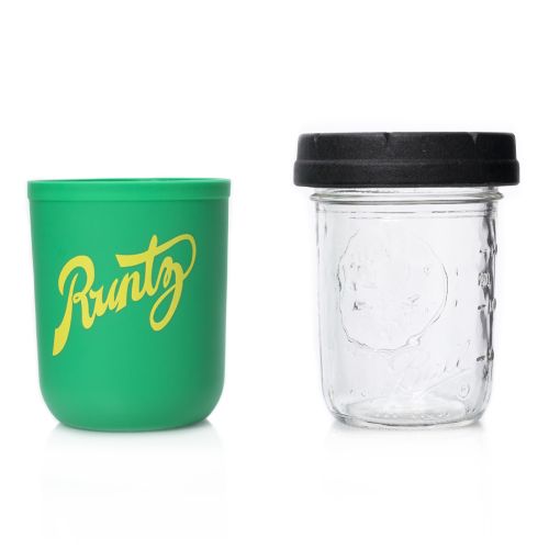 Green & Yellow 8oz Runtz Mason Stash Jar by RE:STASH - DISCONTINUED 