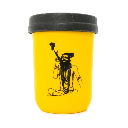 Pure Sativa x Re:Stash Sadhu 8oz Mason Stash Jar in Yellow
