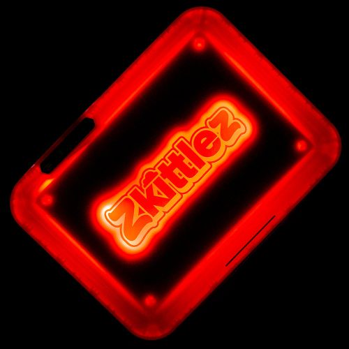 Zkittlez (Red) LED Glow Rolling Tray by Glow Tray