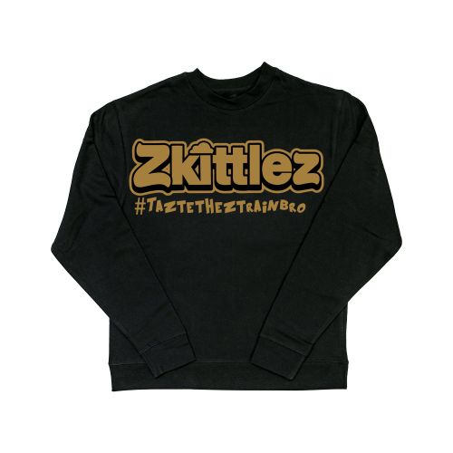 Official Zkittlez Taste The Z Train Gold Crewneck Sweater
