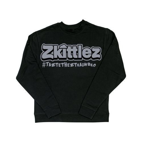 Official Zkittlez Taste The Z Train Grey Crewneck Sweater