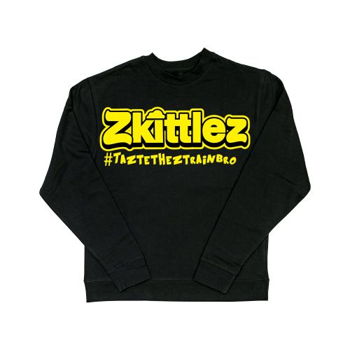 Official Zkittlez Taste The Z Train Yellow Crewneck Sweater